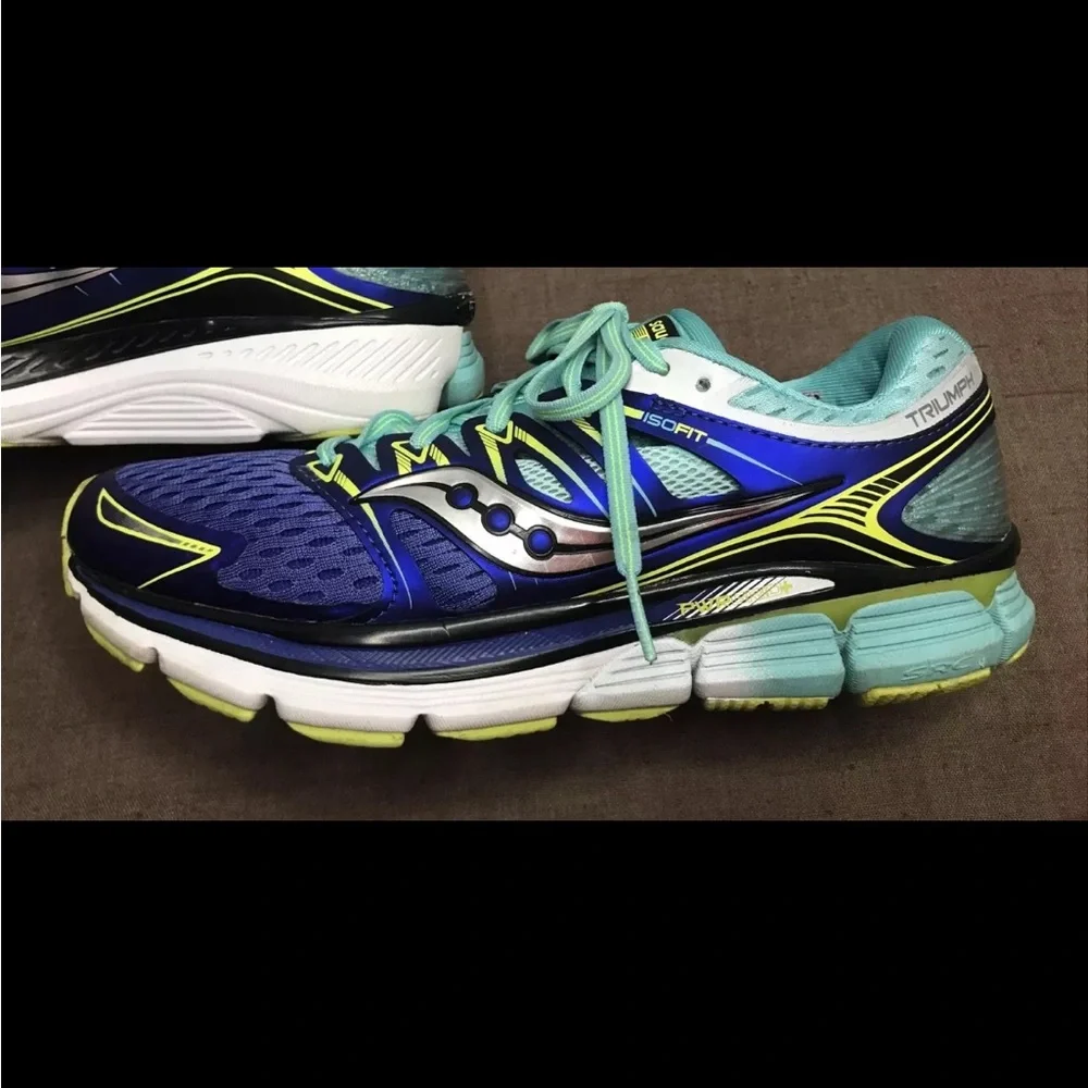 Saucony Triumph ISO Women's Running Shoes Multicolor Size 10 Sneakers Trainers